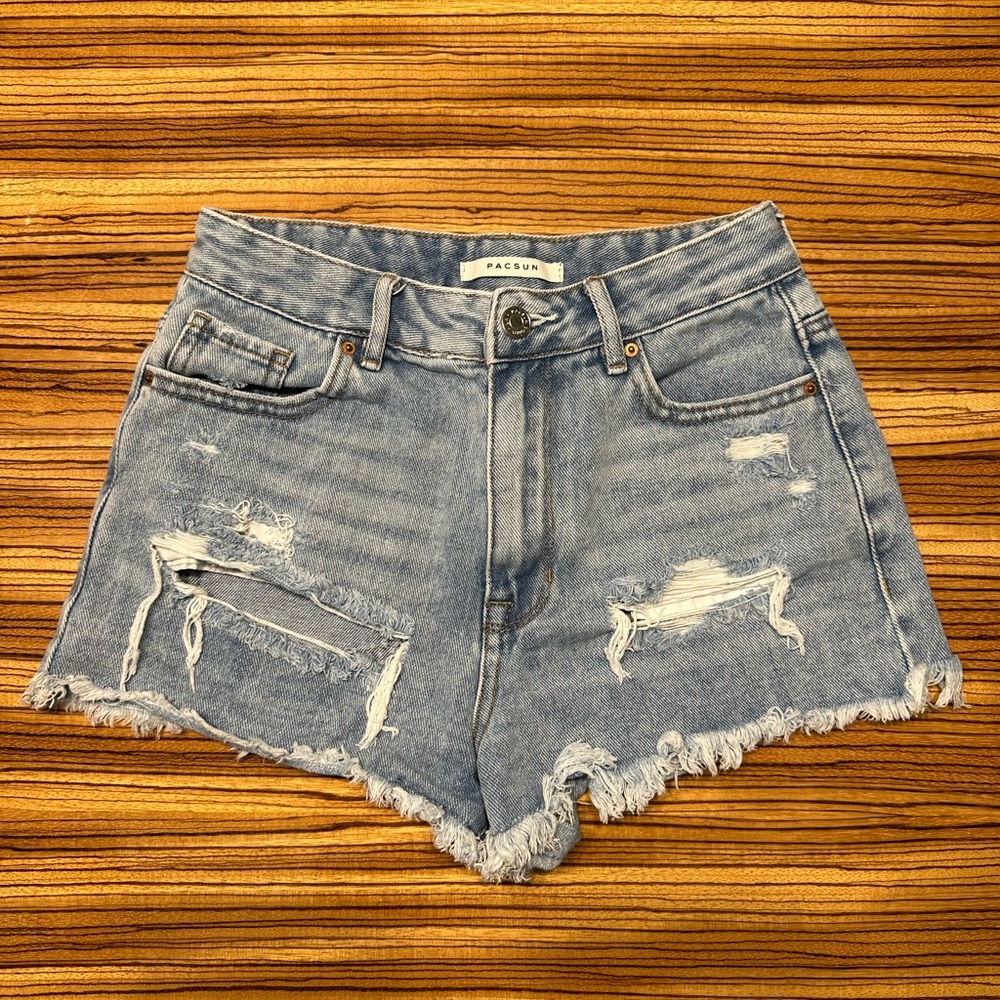 Pacsun High Rise Festival Denim Shorts